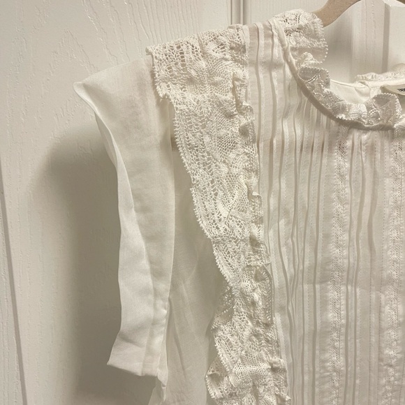 Zadig & Voltaire White Romane Coton Blouse - Picture 12 of 12